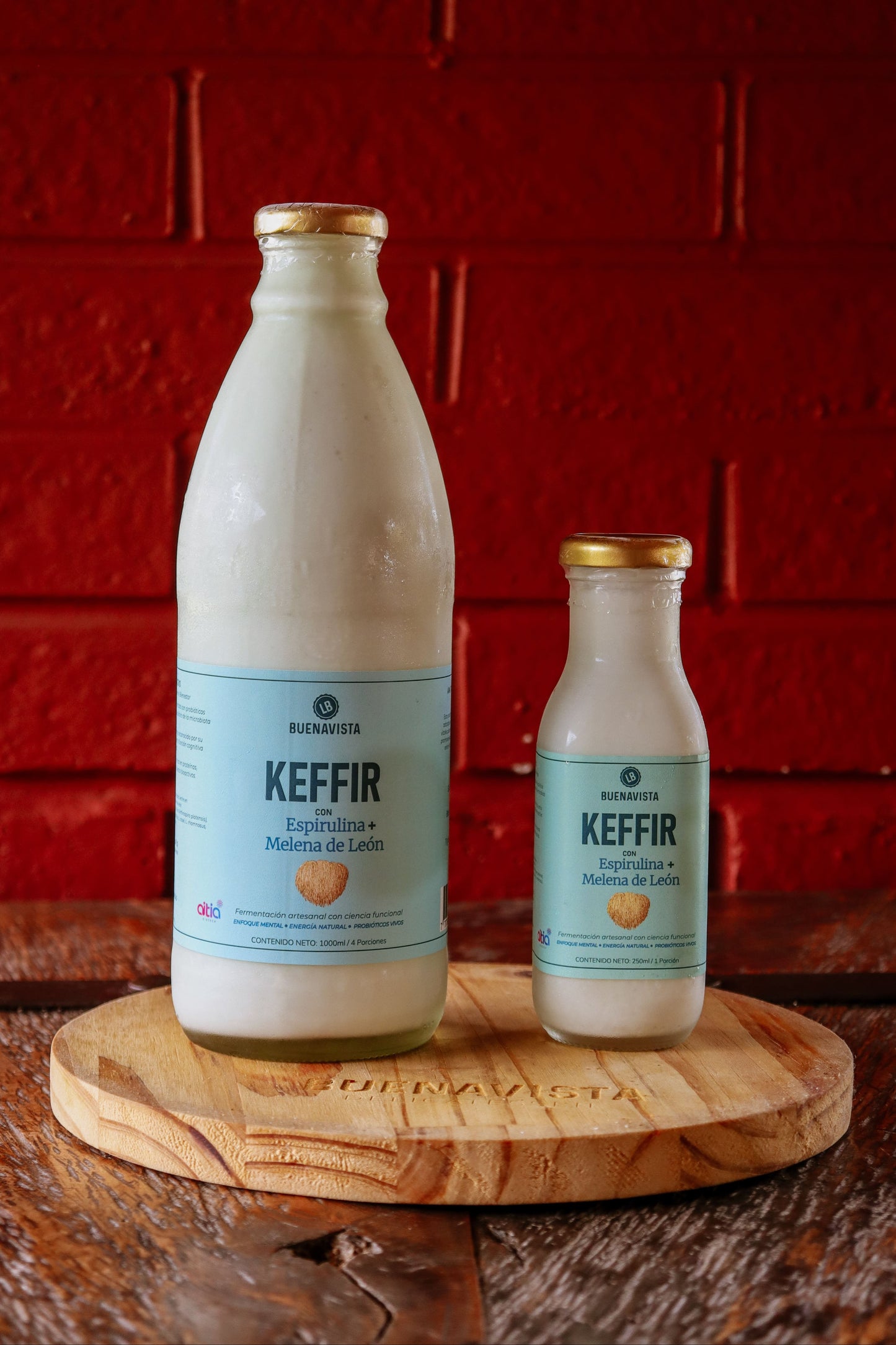 Keffir con Melena de León y Espirulina