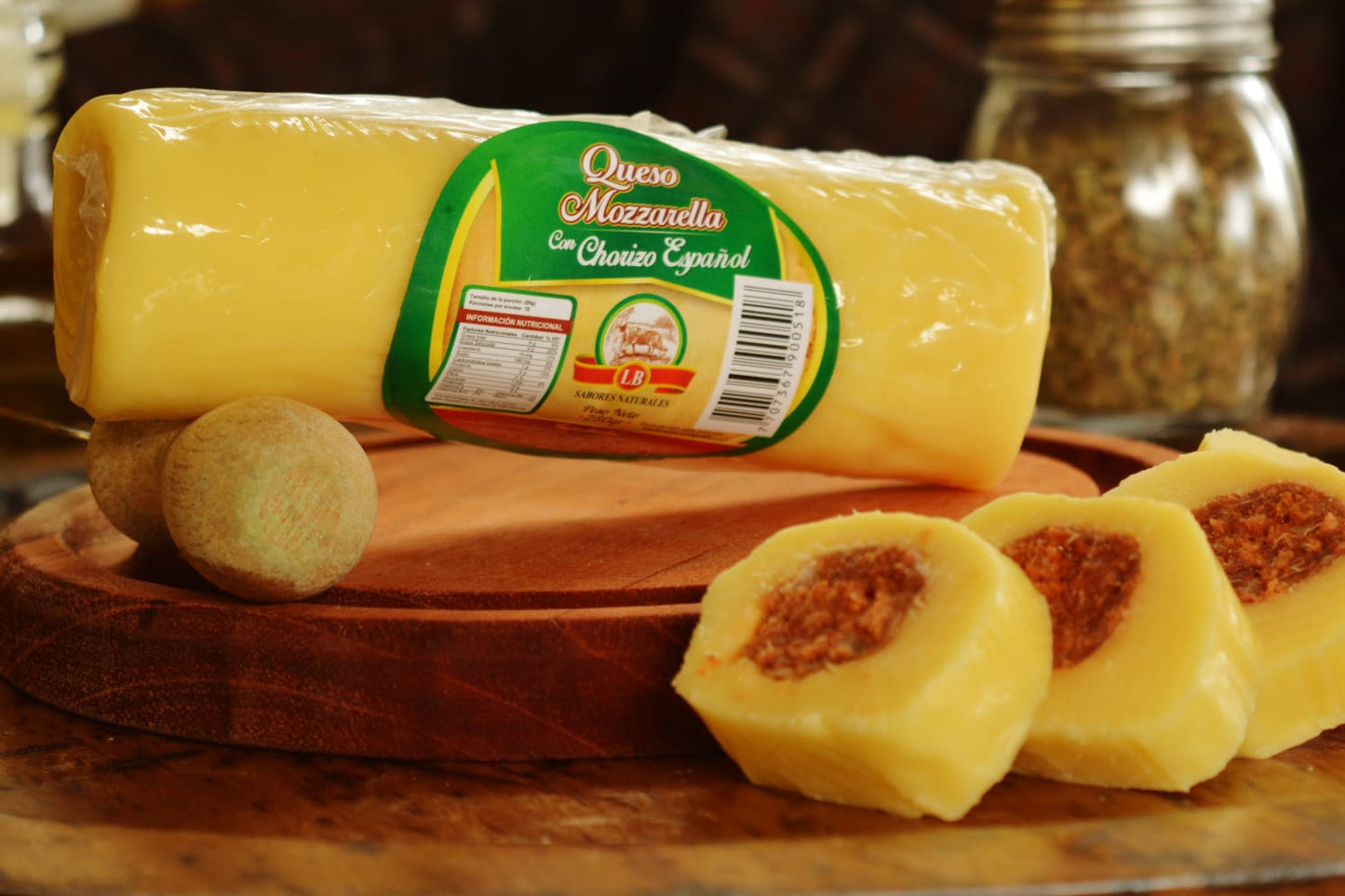 Queso Mozzarella con Chorizo Español