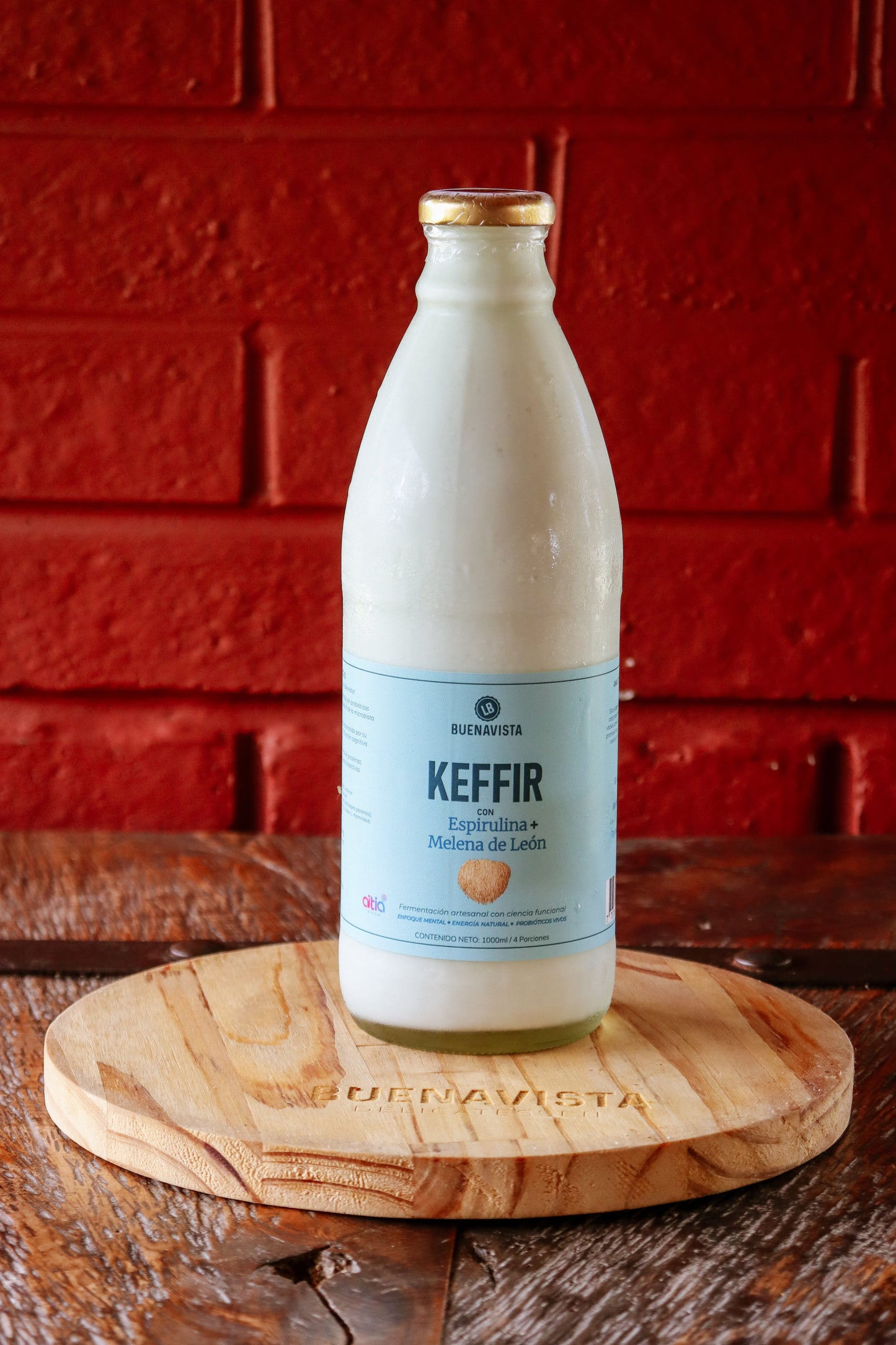 Keffir con Melena de León y Espirulina